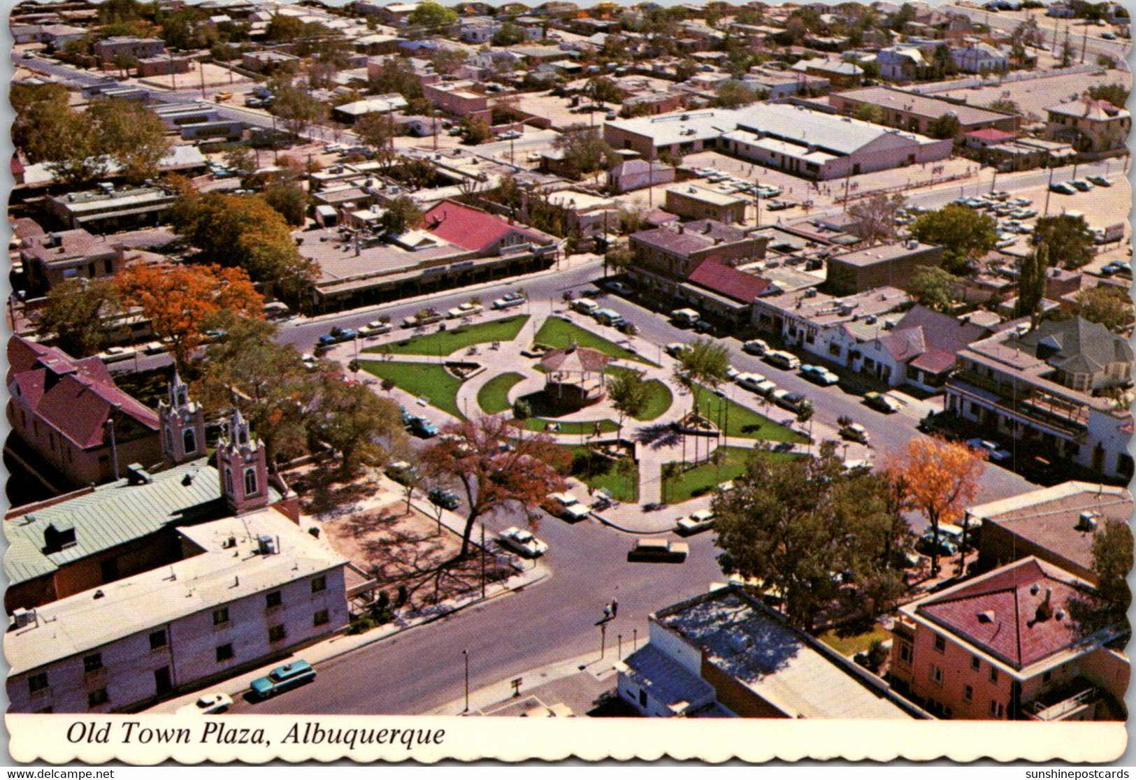 New Mexico Albuquerque Old Town Plaza Aerial View - Albuquerque