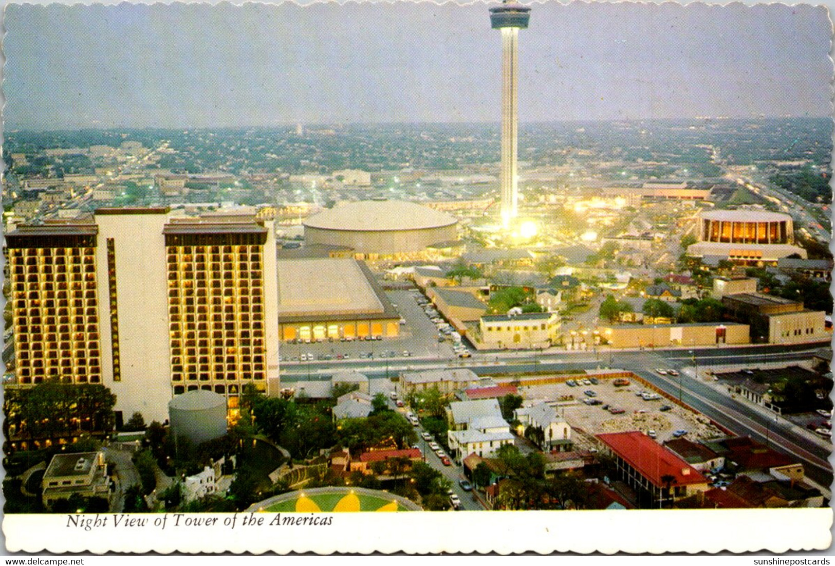 Texas San Antonio Tower Of The Americas Night View - San Antonio
