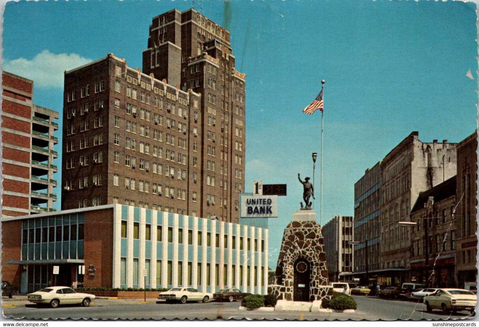 Mississippi Meridain Downtown 23rd Avenue Showing World War I Soldiers Monument - Meridian