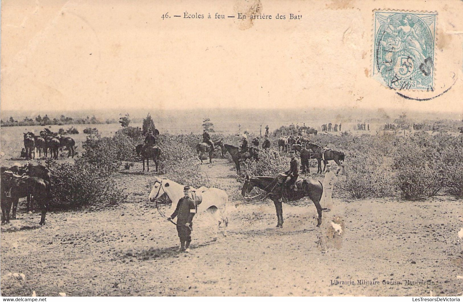 CPA - FRANCE - MILITARIAT - Ecole à Feu - En Arrière Des Batailles - Librairie Militaire Guérin - Guerre 1914-18