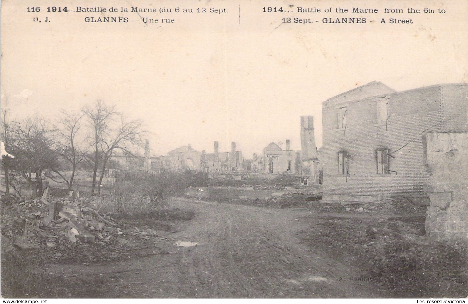CPA - MILITARIAT - GLANNES - Bataille De La Marne 1914 - Guerre 1914-18