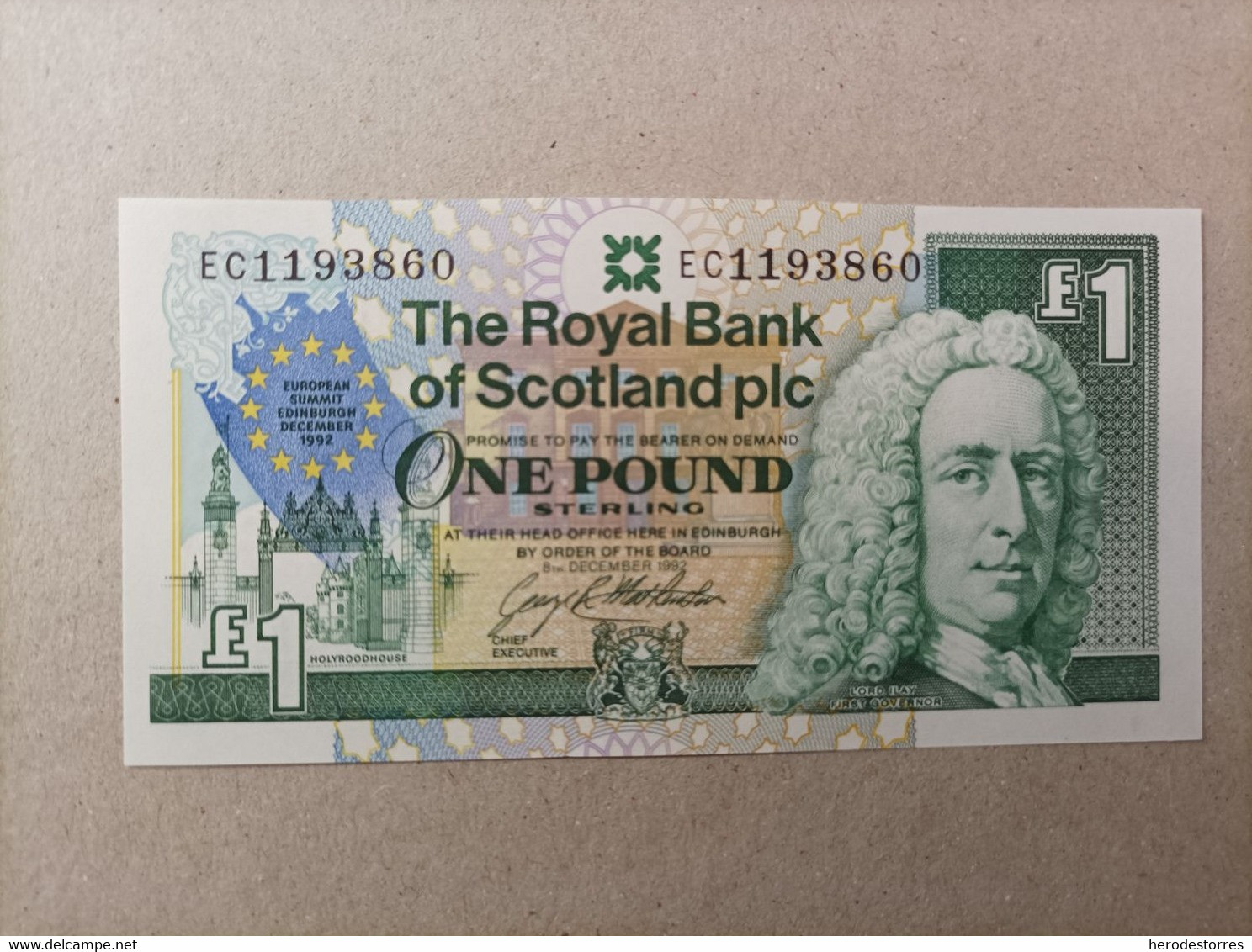 Billete De Escocia De 1 Libra, Año 1992, UNC - 1 Pound