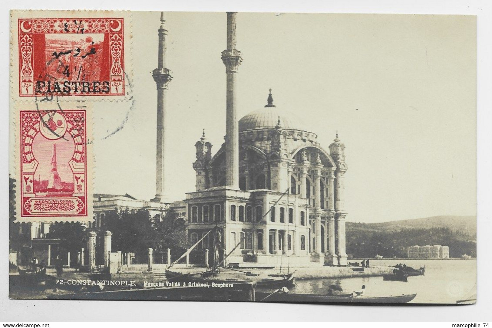 TURKEY TURQUIE 4 PIASTRES  CARTE CARD CONSTANTINOPLE  PERA 1921  STAMBOUL TO FRANCE - 1920-21 Anatolie