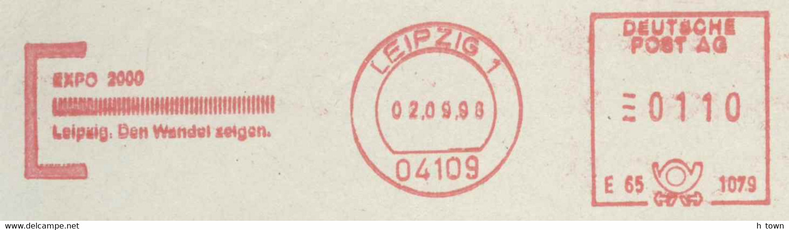 621  Exposition Universelle De 2000, Hanovre -  World's Fair EXPO 2000 Hannover: Meter Stamp From Leipzig - 2000 – Hannover (Duitsland)