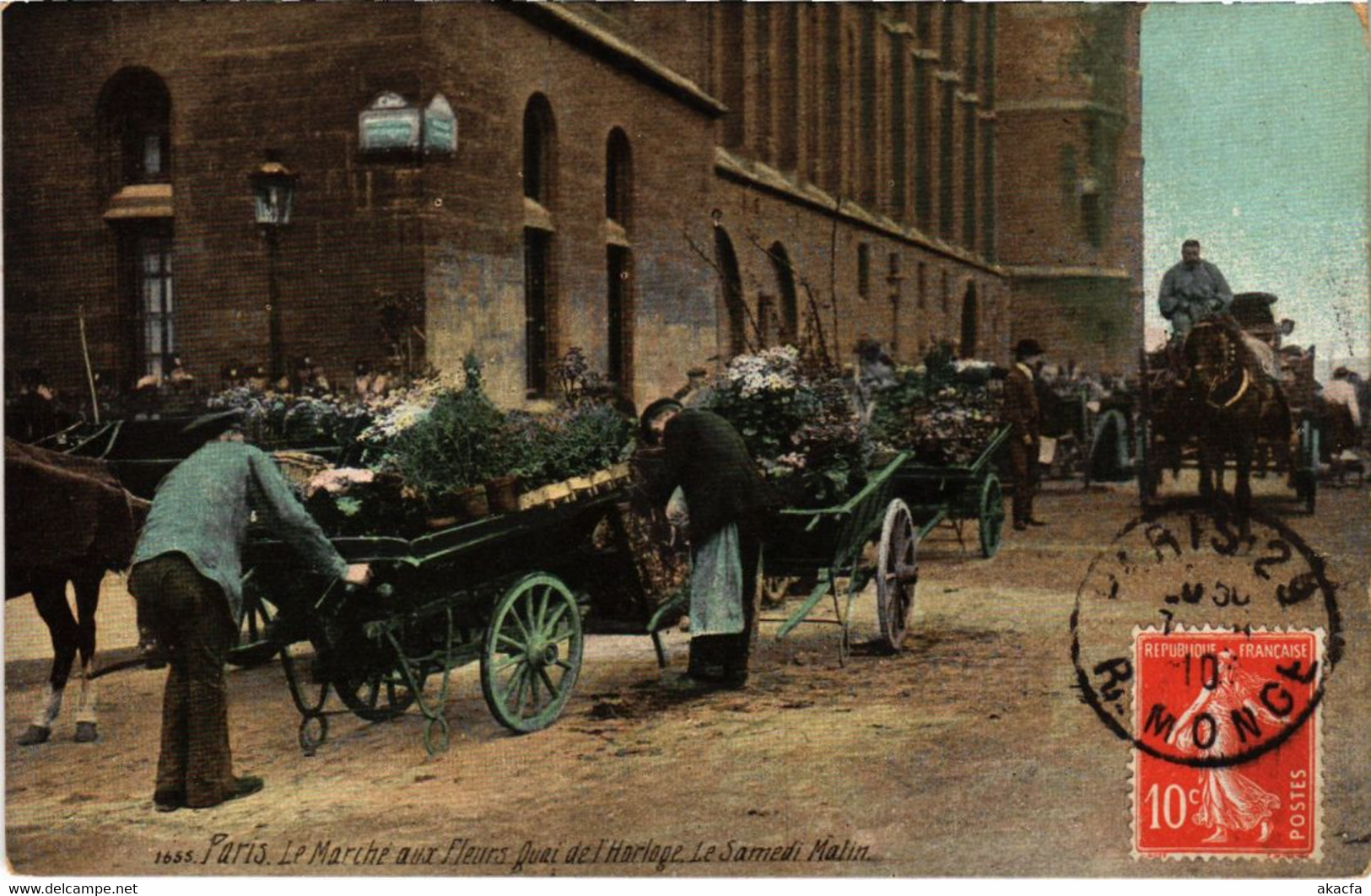 CPA PARIS Petits Metiers Marche Aux Fleurs Quai De L'horloge (1245994) - Petits Métiers à Paris