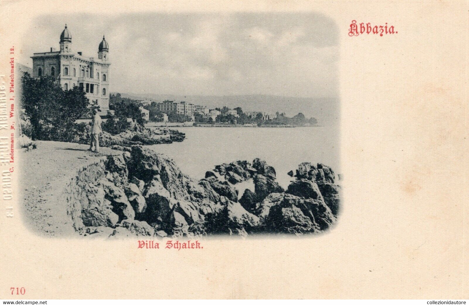 CROAZIA - ABBAZIA - OPATIJA - VILLA SDJALEX - CARTOLINA FP SPEDITA ANNI 30 - ANIMATA - Kroatien