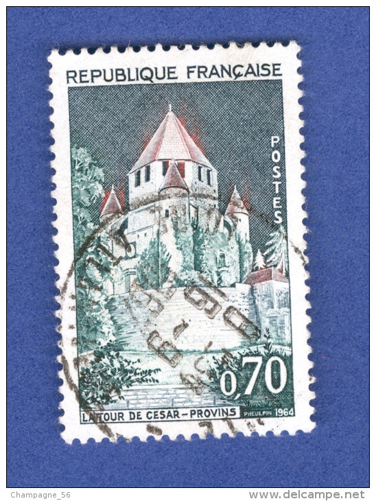 1963-65  N° 1392A TOUR DE CÉSAR A PROVINS OBLITÉRÉ - Usati