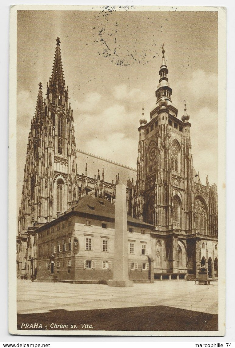 CESKOLOVENSKO GERMANY PRAG 16.3.1940 CARTE BOHMEN MAHREN + CENSURE NAZI - Briefe U. Dokumente