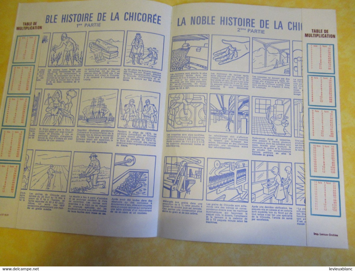 Offert Par La Chicorée "LEROUX" /Protège-cahier Scolaire Publicitaire/"La Cigale Et La Fourmi"/Vers 1950-60   CAH341 - Alimentaire