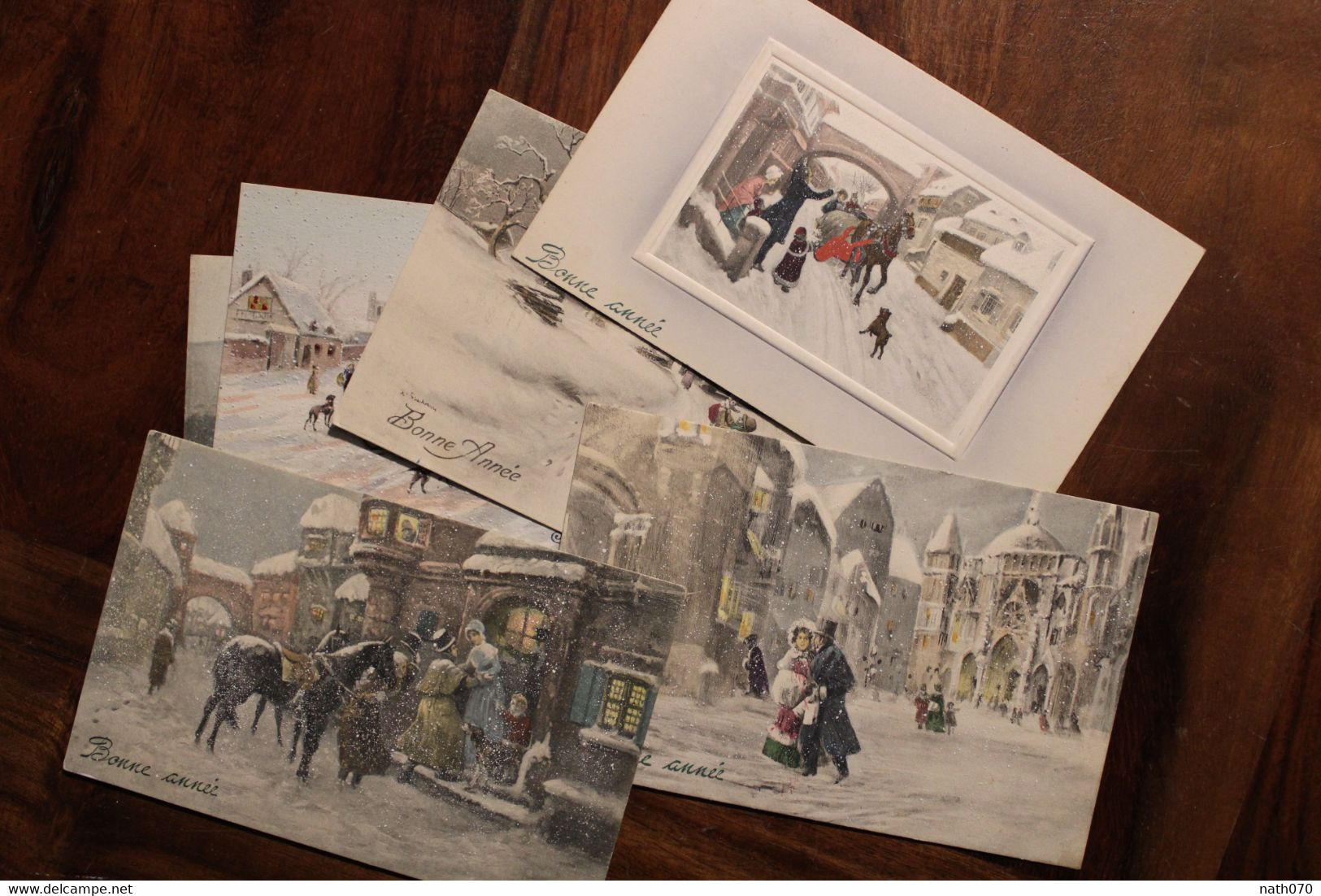 AK 1900's Lot De 6 CPA Joyeux Noël Illustrateur VIENNE Litho - Other & Unclassified