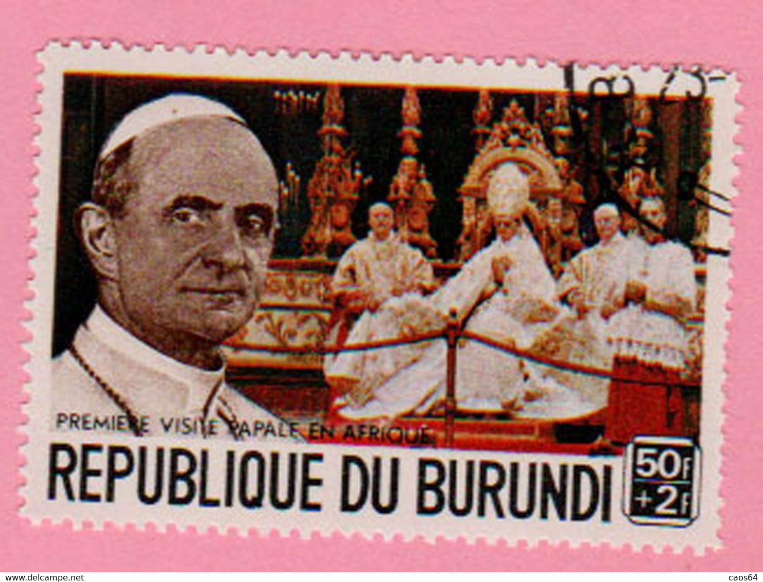 1969 BURUNDI Religione Papa Paolo IV - Pope On Trone -  Usato - Used Stamps