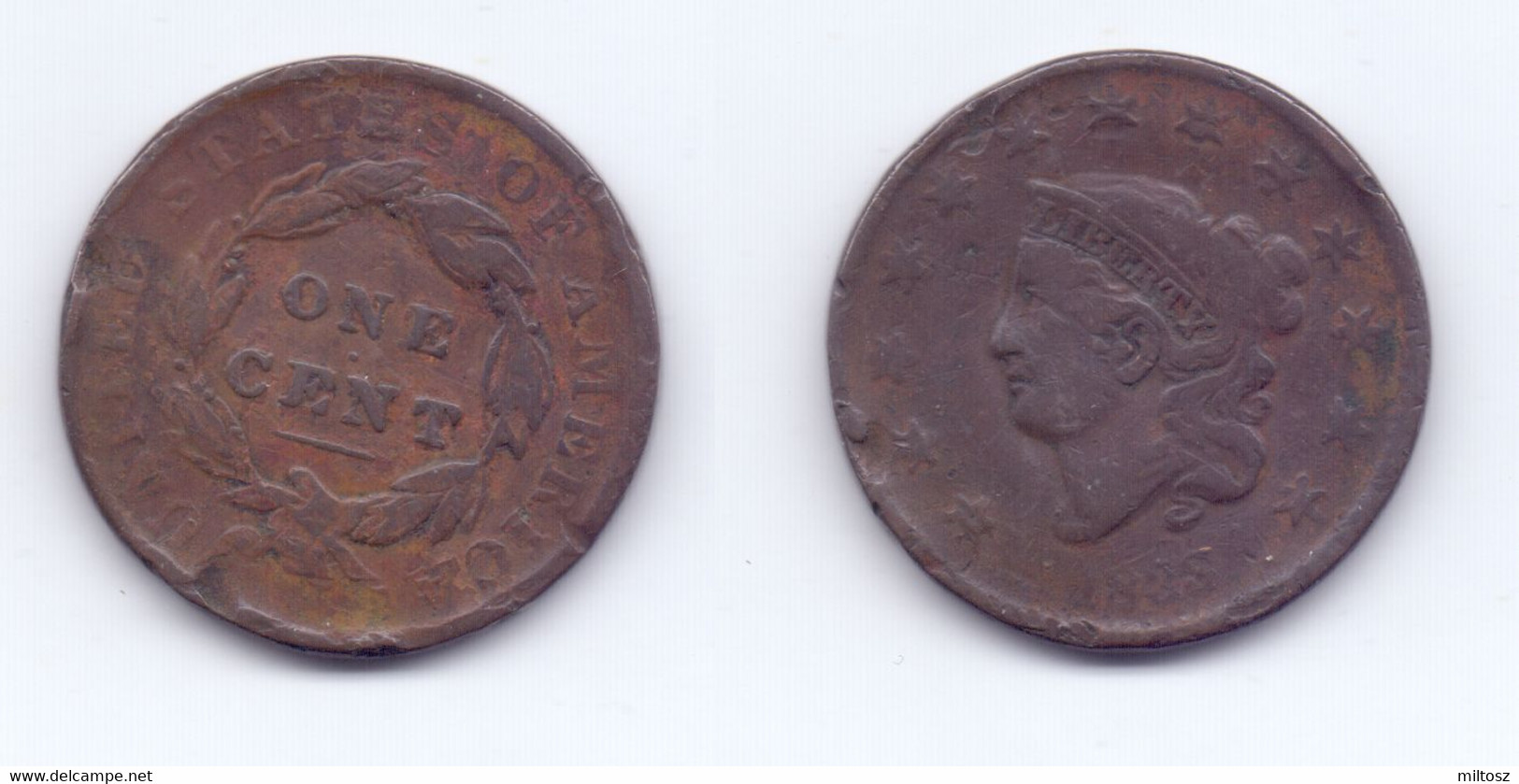 U.S.A. 1 Cent 1833 - 1816-1839: Coronet Head