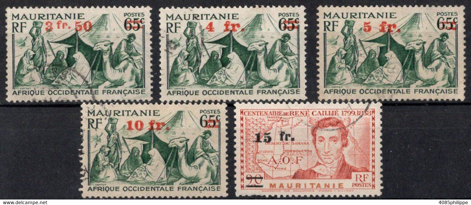 Mauritanie Timbres-poste N°133 à 136 ( +137 =  2 Dents Manquantes Offert ) Oblitérés TB Cote : 4€50 - Used Stamps