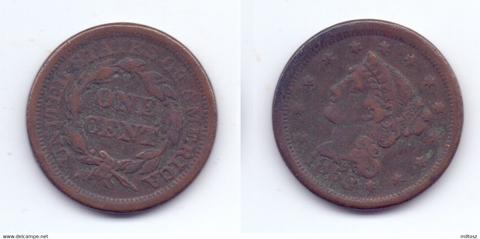 U.S.A. 1 Cent 1853 - 1840-1857: Braided Hair