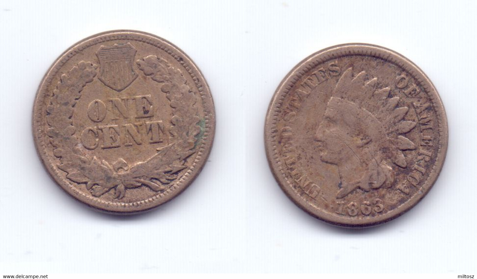 U.S.A. 1 Cent 1863 - 1859-1909: Indian Head