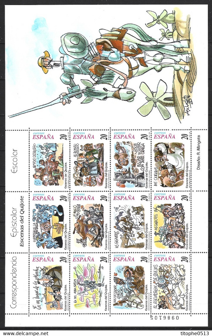 ESPAGNE. N°3132-55 De 1998. Don Quijote/Cervantes. - Ecrivains