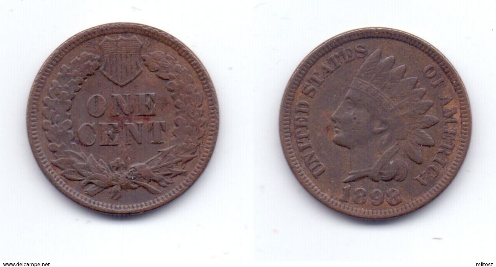 U.S.A. 1 Cent 1898 - 1859-1909: Indian Head