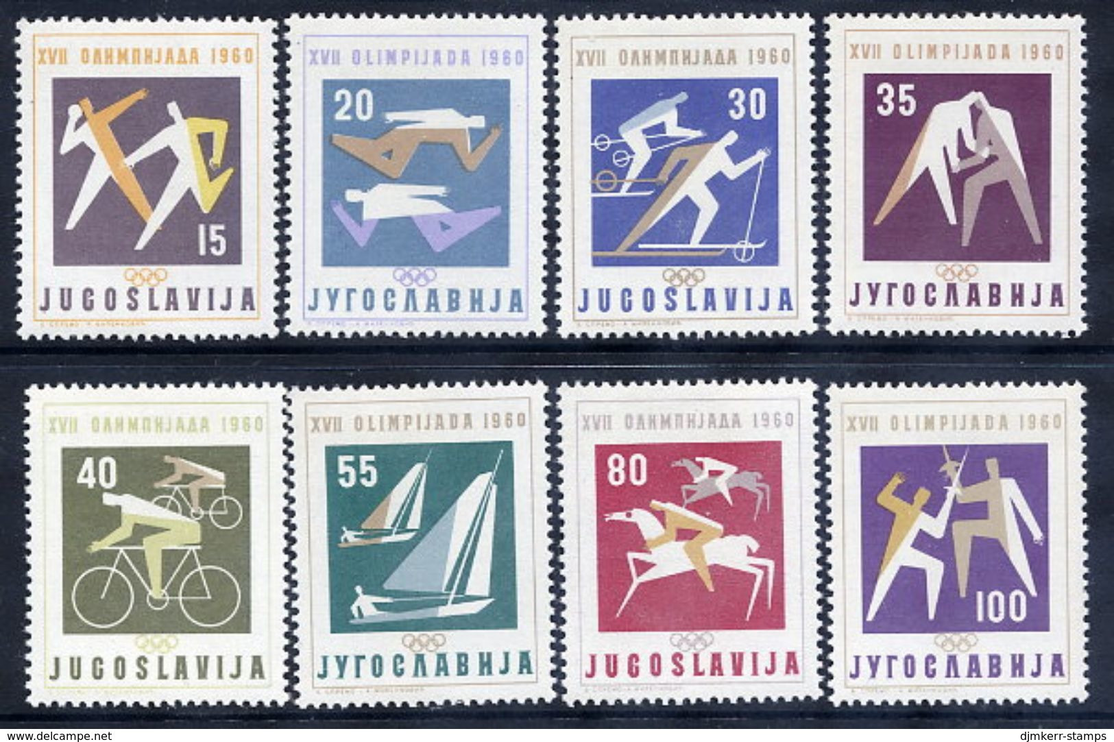 YUGOSLAVIA 1960 Olympics Games  MNH / **.  Michel 909-16 - Ungebraucht