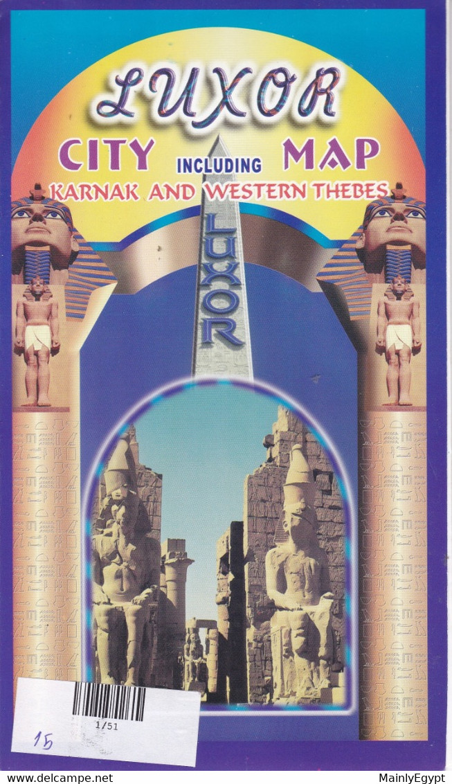 EGYPT: Map Of Luxor, Karnak And Westbank Of Nile- Touristic (GR05) - Geography