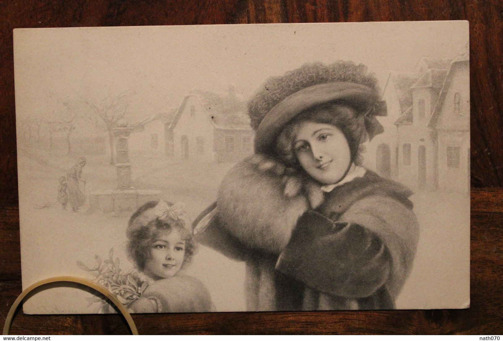 AK 1907 CPA Enfant Femme Mère Illustrateur M M VIENNE Litho Citta Italie Italia - Vienne