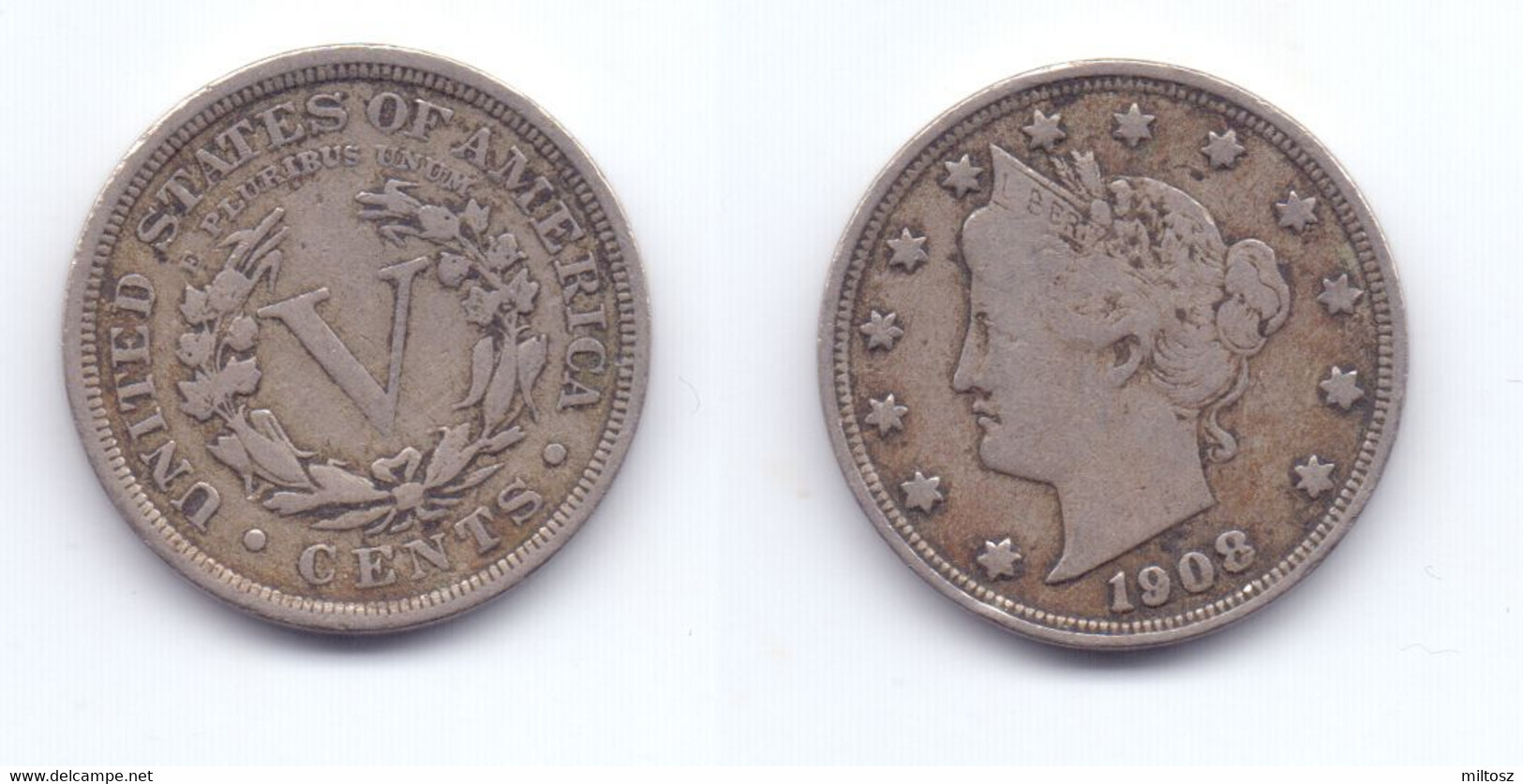 U.S.A. 5 Cents 1908 - 1883-1913: Liberty