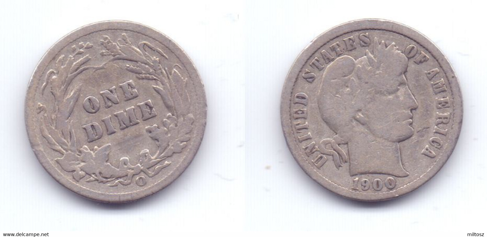 U.S.A. 10 Cents 1900 O - 1892-1916: Barber