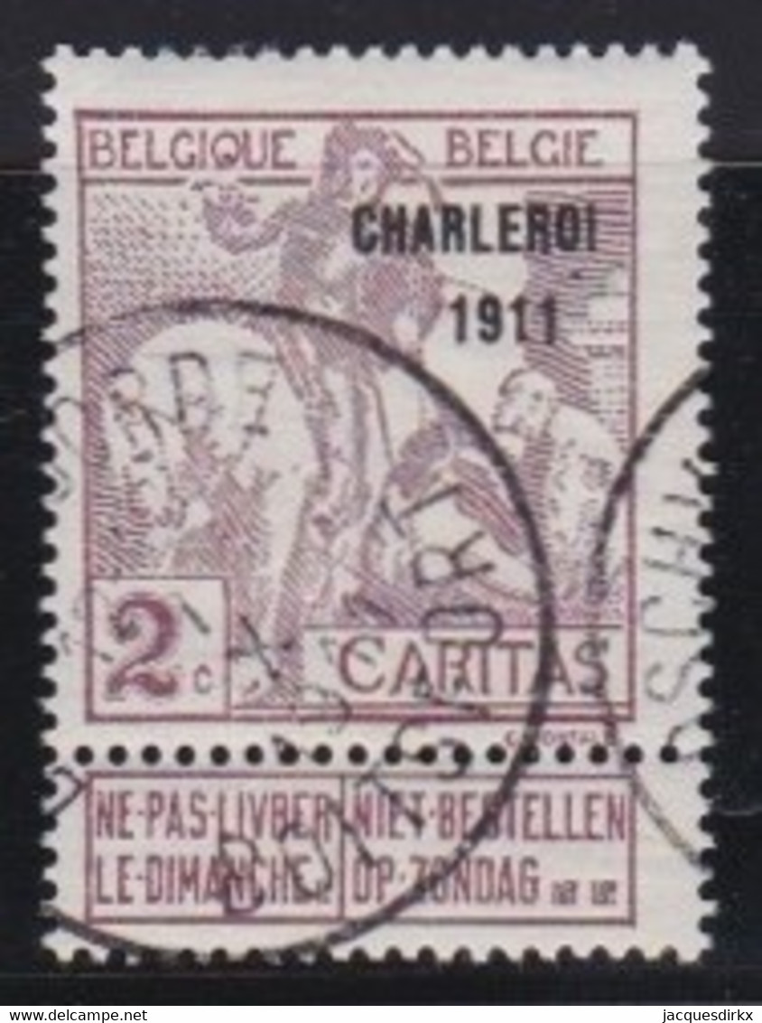 Belgie  .   OBP    .   102       .     O        .    Gestempeld     .   /   .   Oblitéré - 1910-1911 Caritas