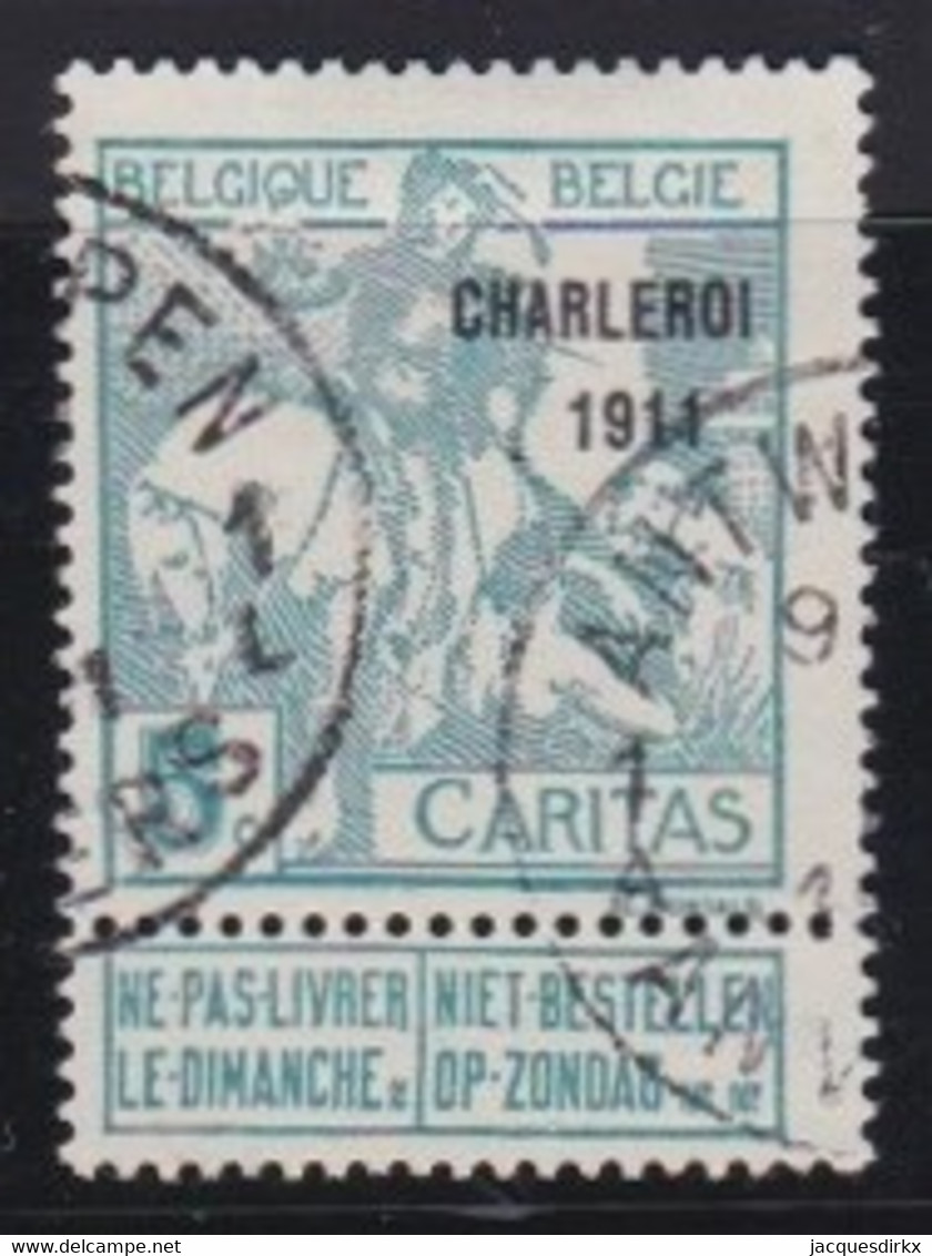 Belgie  .   OBP    .   104       .     O        .    Gestempeld     .   /   .   Oblitéré - 1910-1911 Caritas