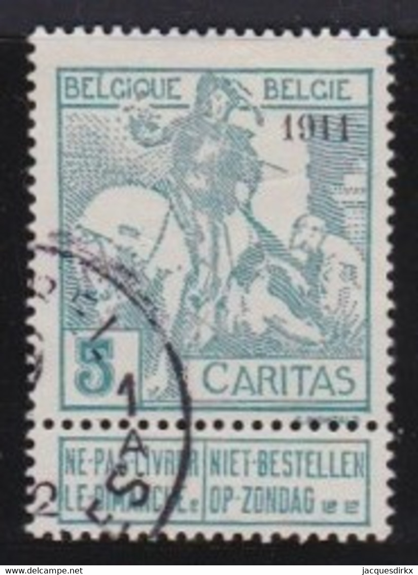 Belgie  .   OBP    .   96       .     O        .    Gestempeld     .   /   .   Oblitéré - 1910-1911 Caritas
