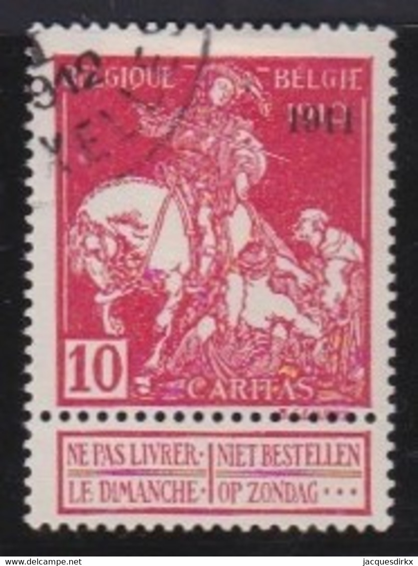 Belgie  .   OBP    .   99       .     O        .    Gestempeld     .   /   .   Oblitéré - 1910-1911 Caritas