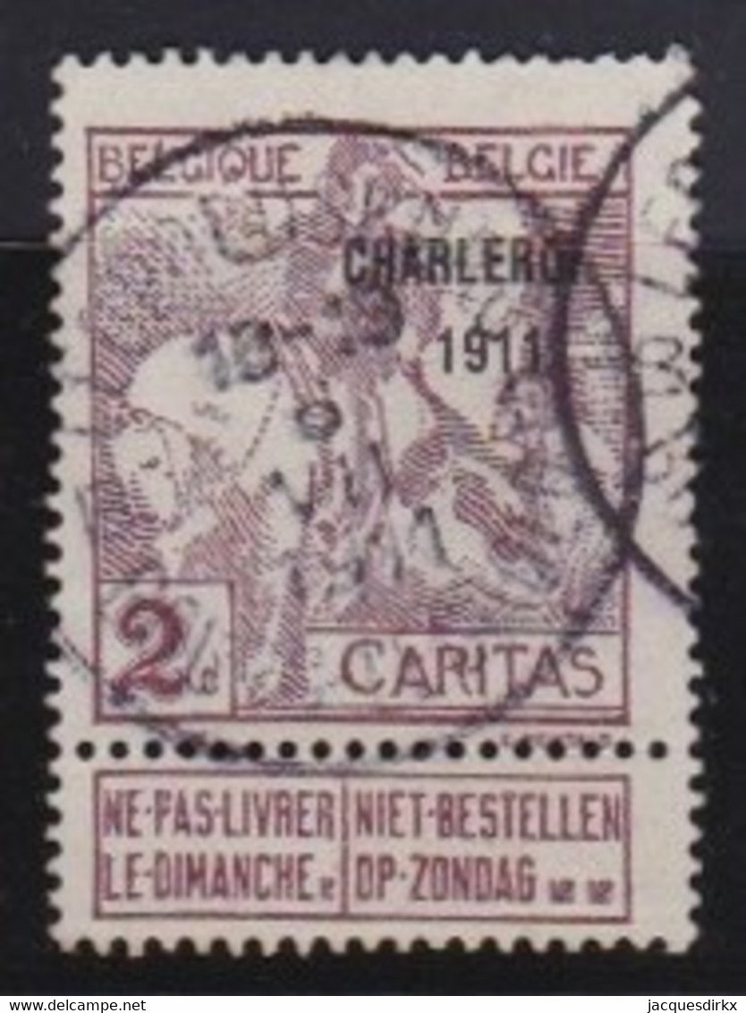 Belgie  .   OBP    .   102       .     O        .    Gestempeld     .   /   .   Oblitéré - 1910-1911 Caritas