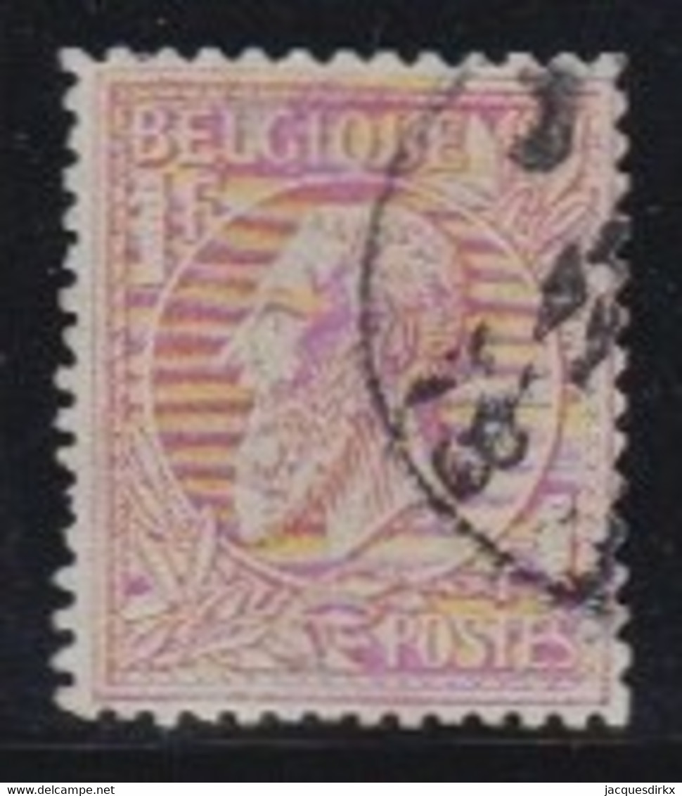 Belgie  .   OBP    .    51       .     O        .    Gestempeld     .   /   .   Oblitéré - 1884-1891 Léopold II