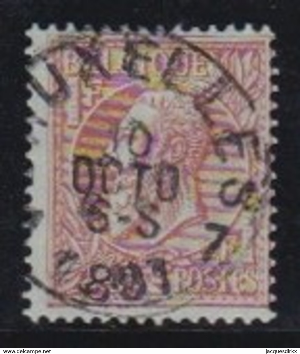 Belgie  .   OBP    .    51       .     O        .    Gestempeld     .   /   .   Oblitéré - 1884-1891 Léopold II