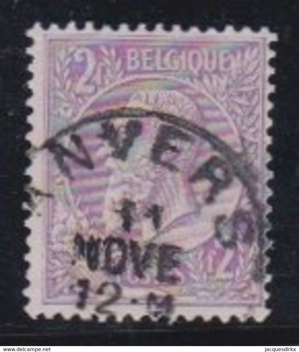Belgie  .   OBP    .    52       .     O        .    Gestempeld     .   /   .   Oblitéré - 1884-1891 Leopold II.