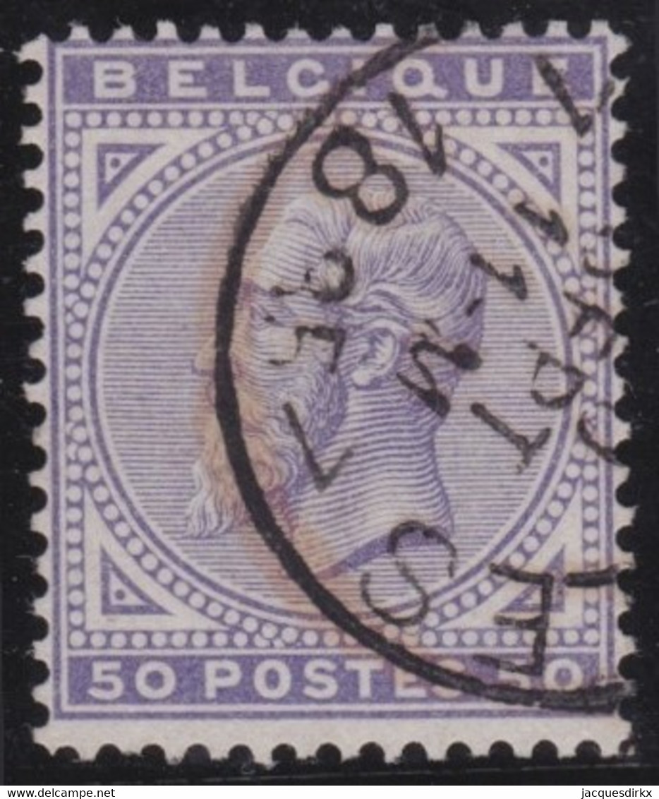 Belgie  .   OBP    .   41    .     O        .    Gestempeld     .   /   .   Oblitéré - 1883 Leopold II