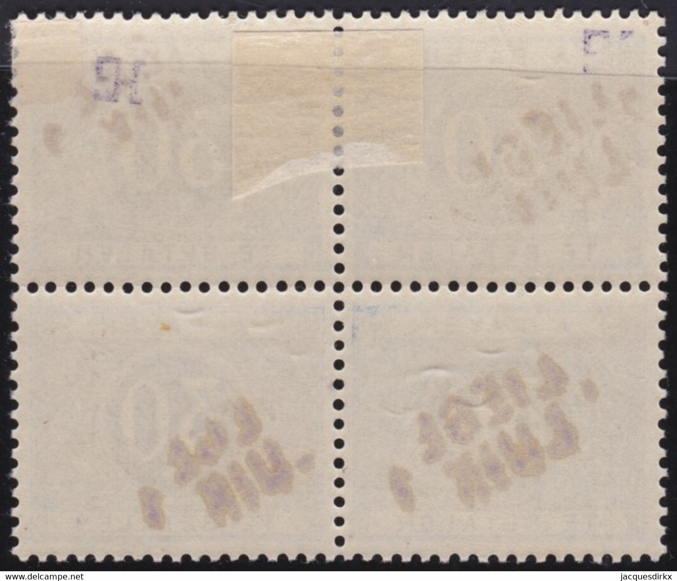 Belgie  .   OBP    .    TX 15A   .  Blok 4 Zegels  (2 Scans)    .     */**       .   Ongebruikt En Postfris - Stamps