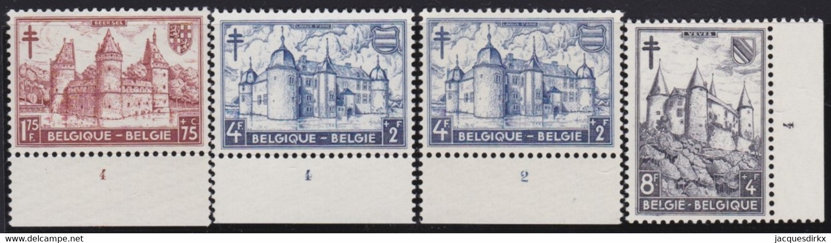 Belgie  .   OBP  .   872/875   Met Numers      .    **   .    Postfris  .    /  .   Neuf SANS Charnière - Neufs