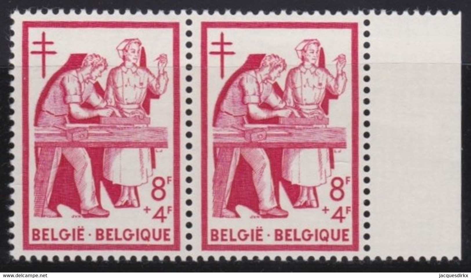 Belgie  .   OBP  .  1004  Paar     .    **   .    Postfris  .    /  .   Neuf SANS Charnière - Ungebraucht