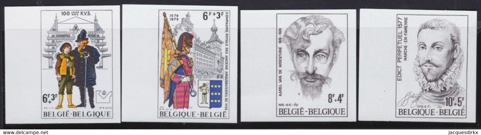 Belgie  .   OBP  .    1893/1896      .     Ongetand     .   **   .    Postfris  .    /  .   Neuf SANS Charnière - Unused Stamps