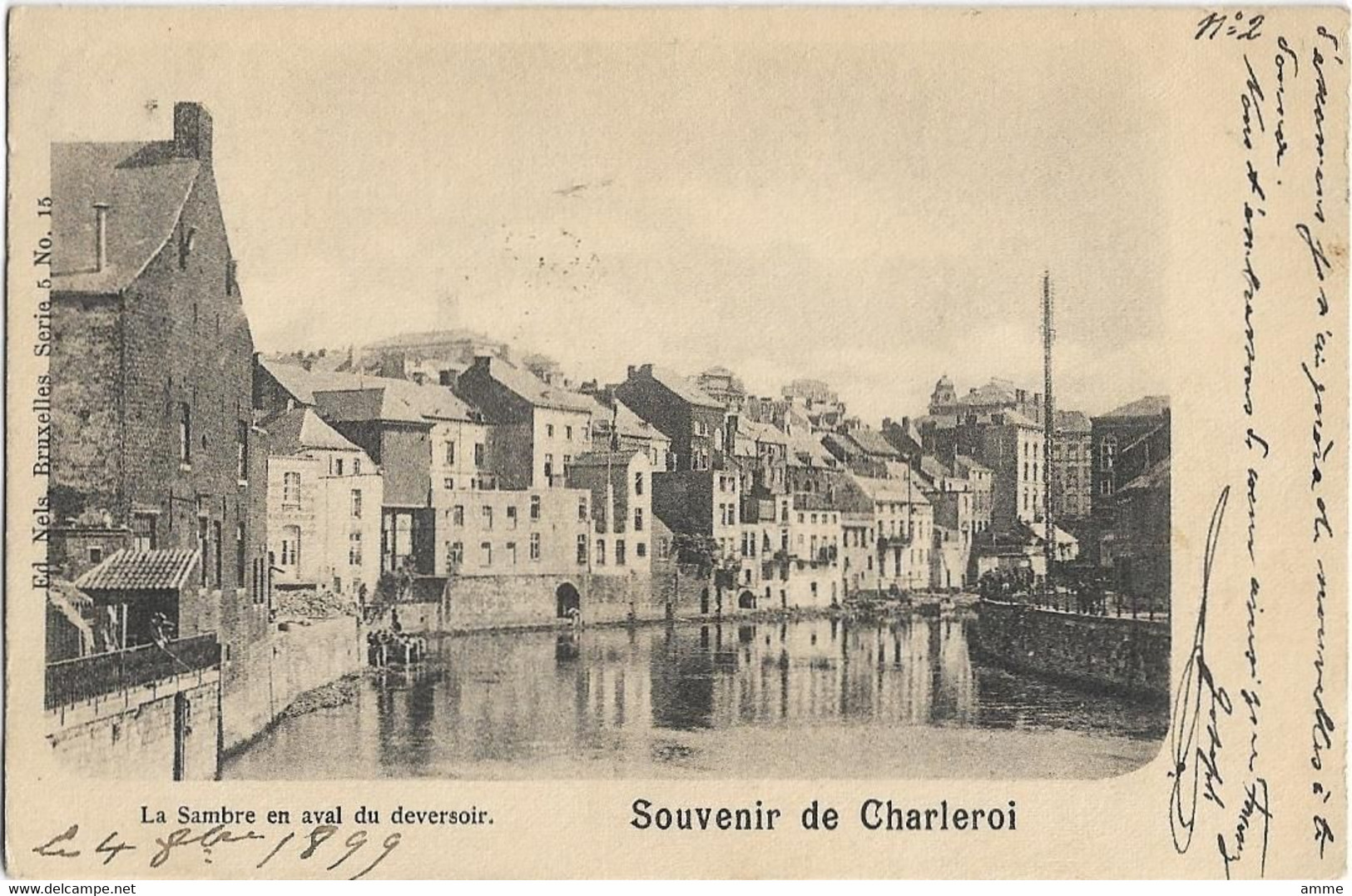 Charleroi  * Souvenir De Charleroi -  La Sambre En Aval Du Deversoir     (Nels,15) - Charleroi