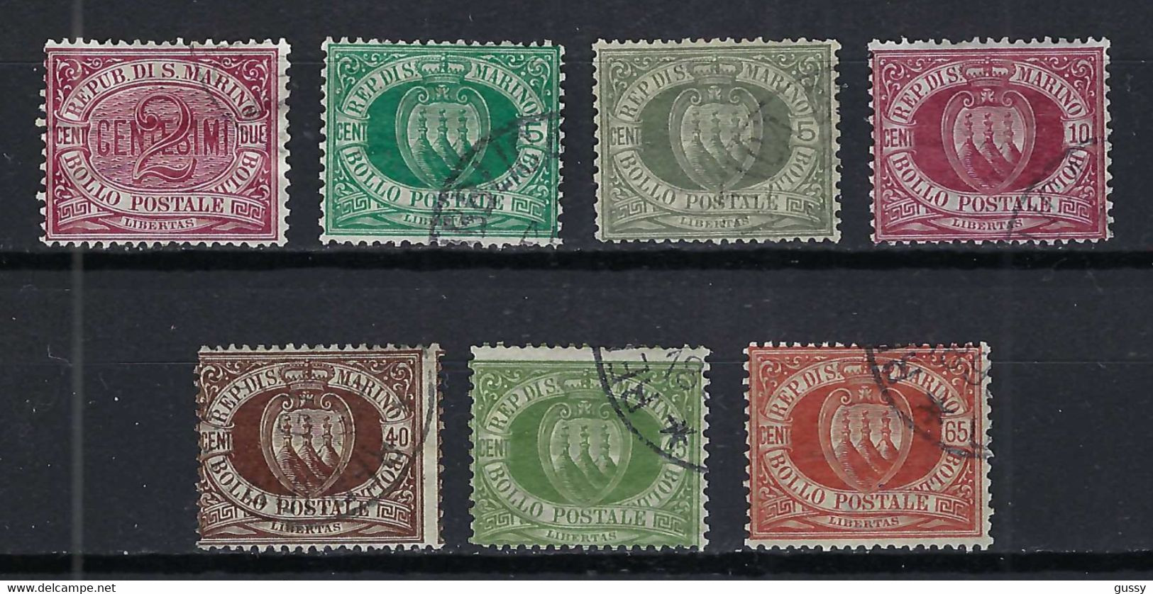 SAINT MARIN Ca.1892-99:  Lot D'obl. - Used Stamps
