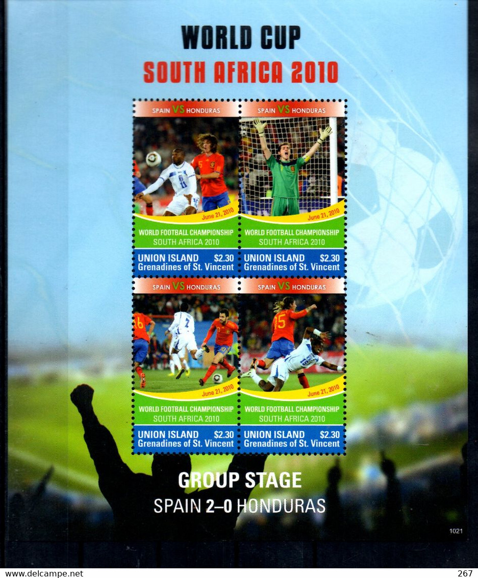 UNION ISLAND  Feuillet N°    * *    Cup 2010  Football  Soccer  Fussball - 2010 – Zuid-Afrika