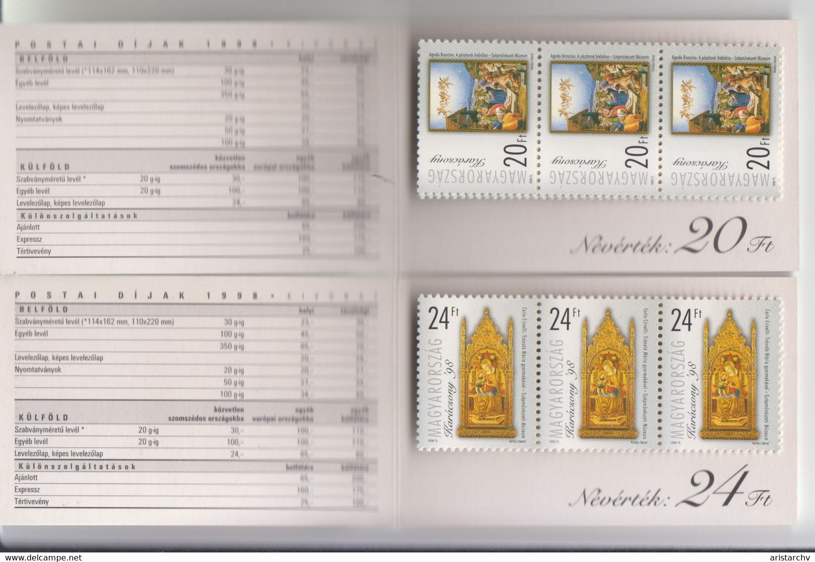 HUNGARY 1998 CHRISTMAS 2 BOOKLETS - Carnets