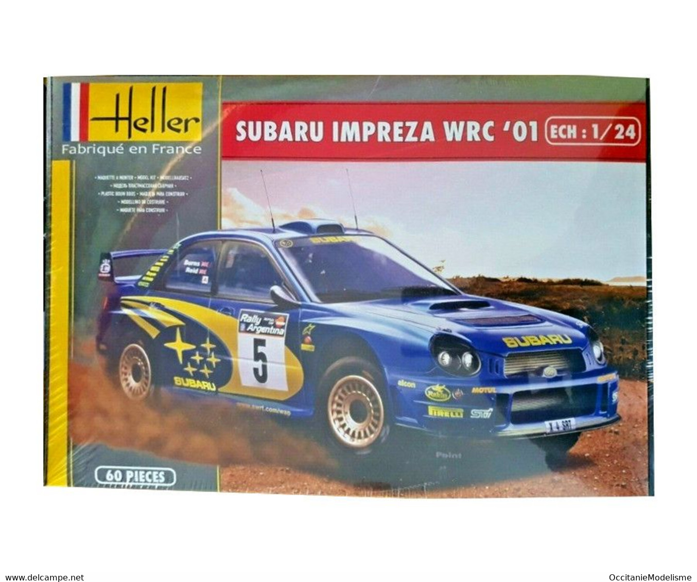 Heller - SUBARU IMPREZA WRC 2001 Maquette Kit Plastique Réf. 80761 NBO Neuf 1/24 - Auto's