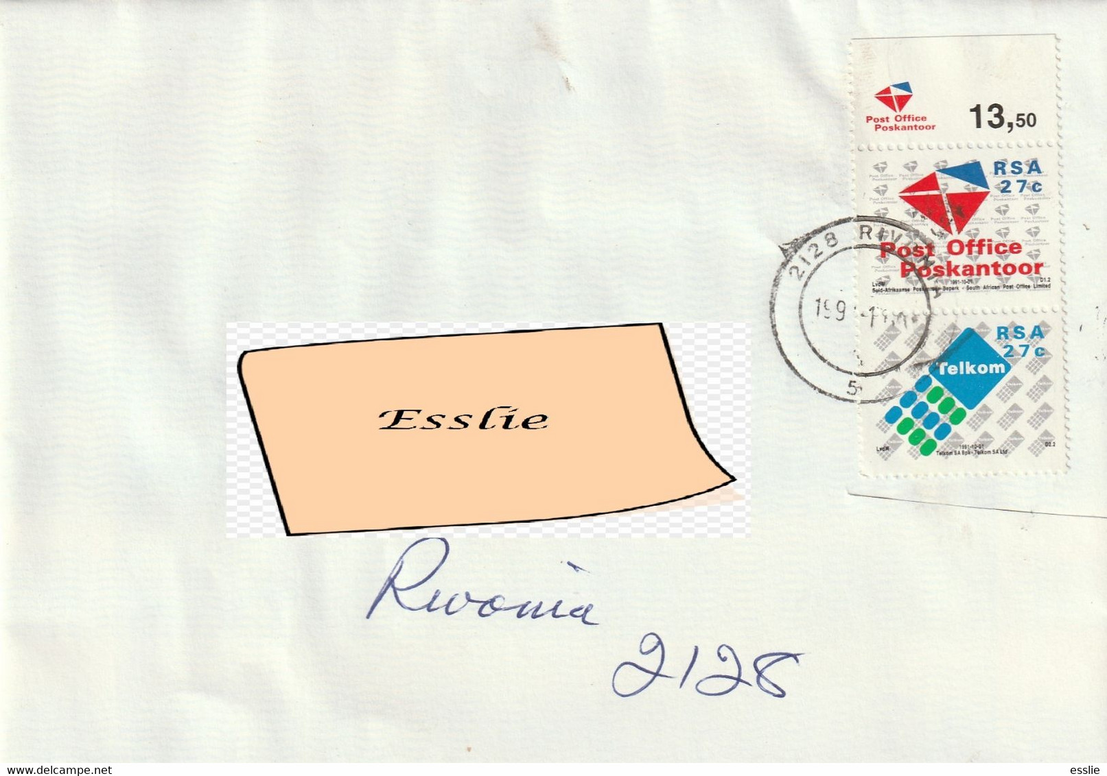 South Africa RSA - 1991 - Creation Of Post Office And Telkom Limited Cover - Storia Postale