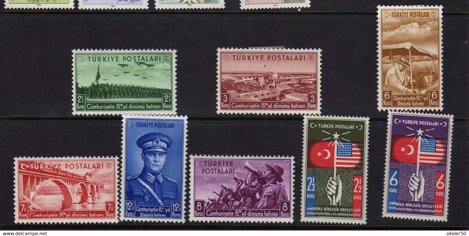 Turquie -  1938  -  15eme Anniversaire De La Republique  -  Neufs* - MLH - Unused Stamps