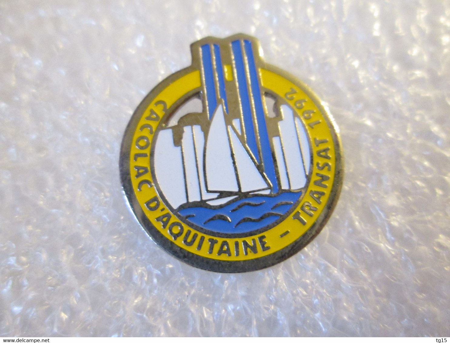 PIN'S   CACOLAC   D AQUITAINE   TRANSAT  1992  BATEAU - Voile