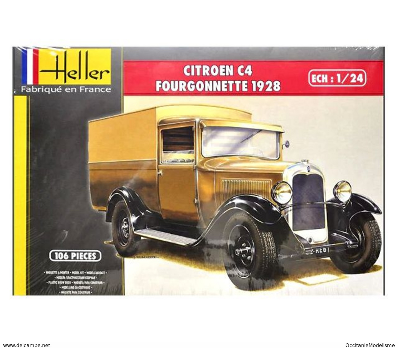Heller - CITROEN C4 Fourgonnette 1928 Maquette Kit Plastique Réf. 80703 NBO Neuf 1/24 - Auto's