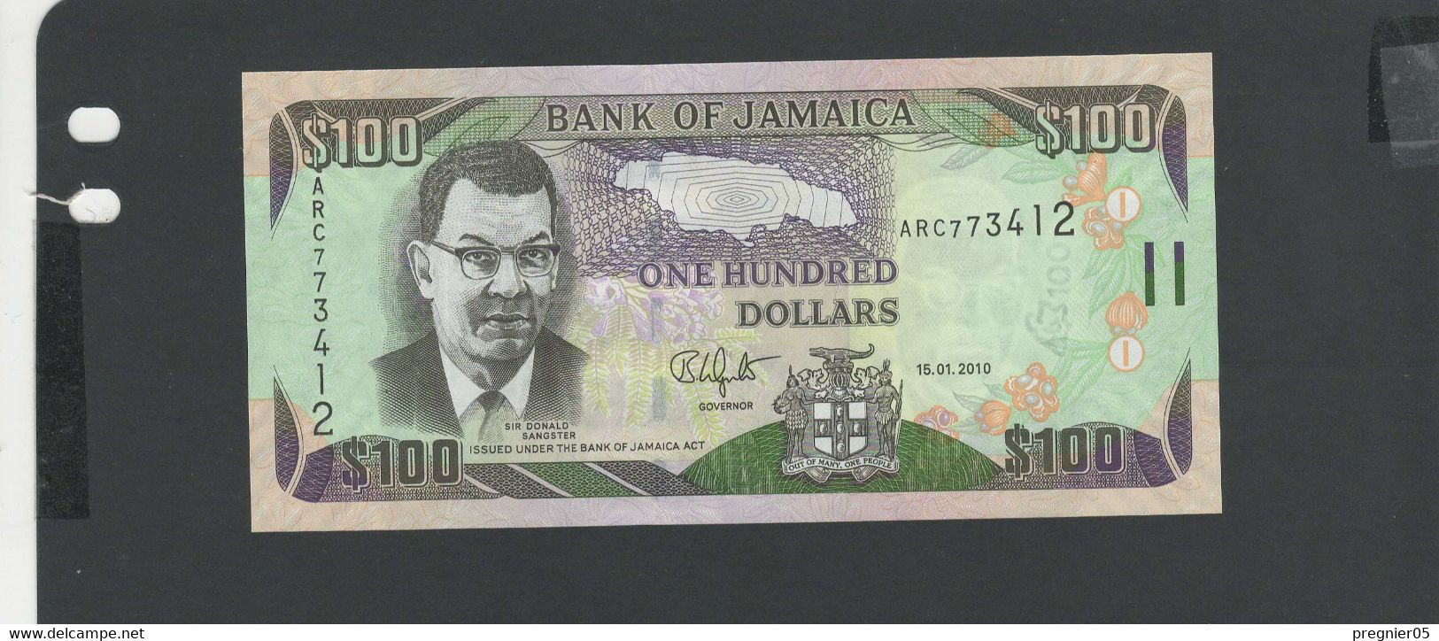 JAMAÏQUE - Billet 100 Dollars 2010 NEUF/UNC Gad.84 - Jamaique