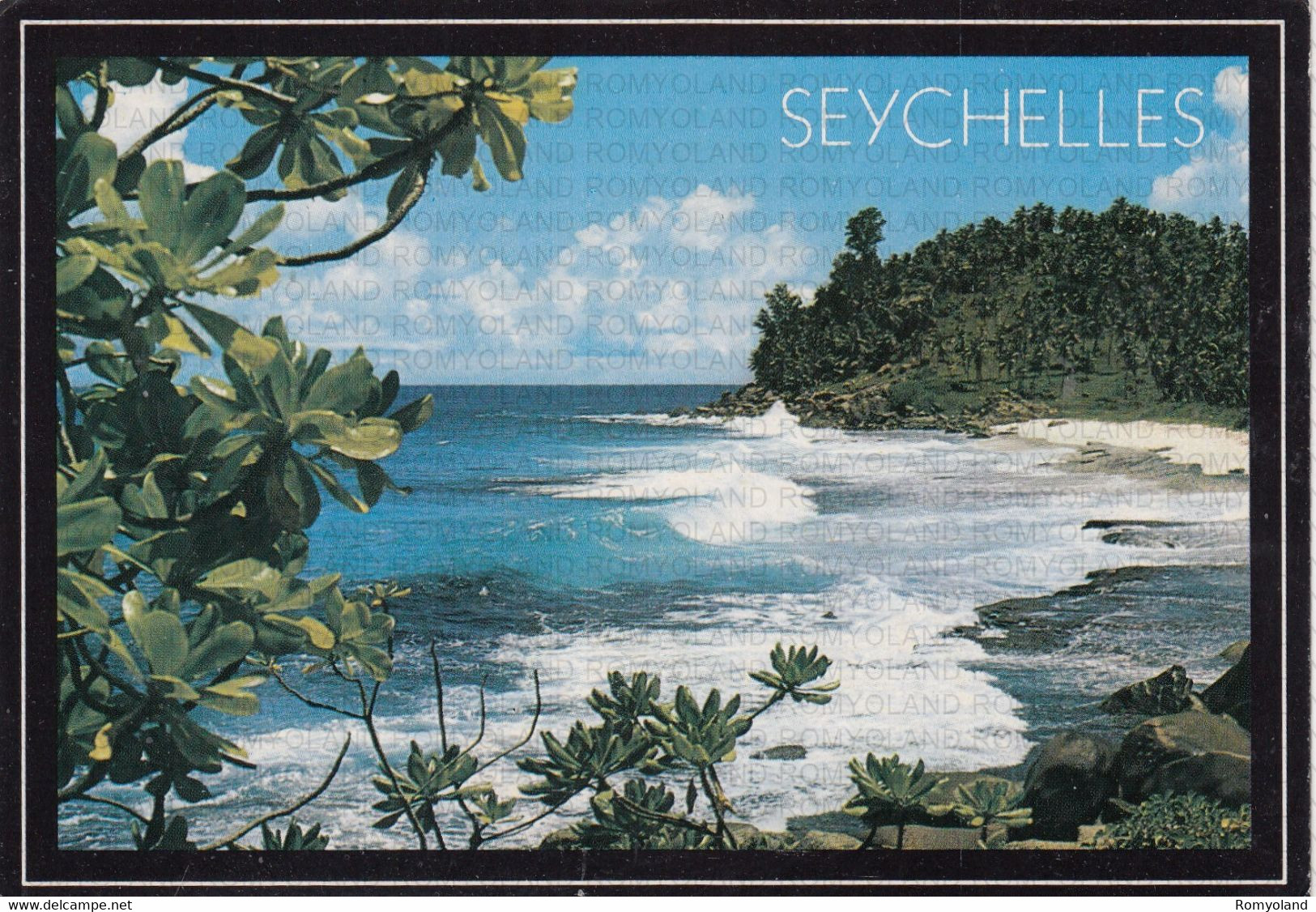 CARTOLINA  POLICE BAY,SEYCHELLES,VIAGGIATA 1987 - Seychelles